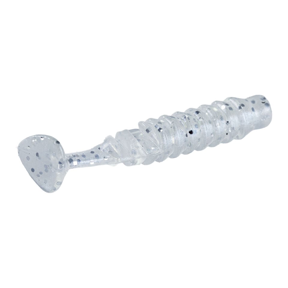 Silikon Kurt Yem - 1,5g 45mm - Fishack - 10 Adet - Simli Beyaz