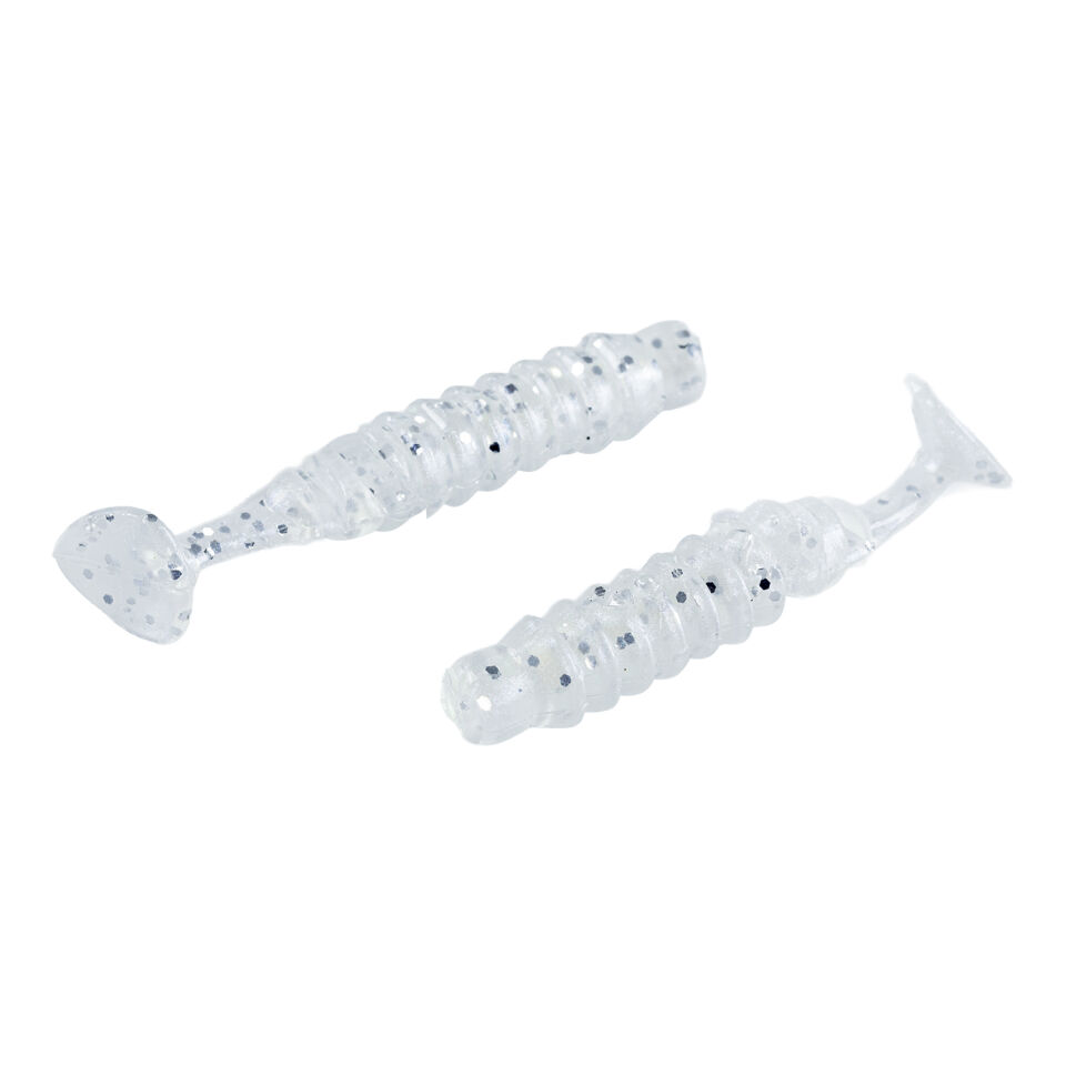 Silikon Kurt Yem - 1,5g 45mm - Fishack - 10 Adet - Simli Beyaz