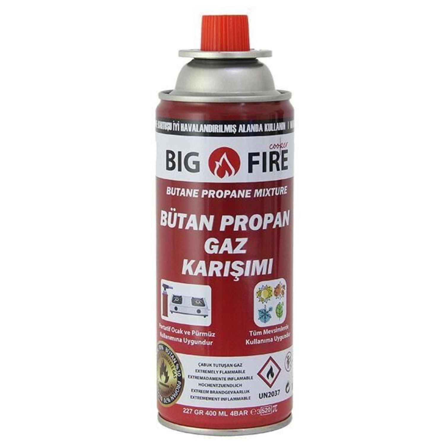 Kamp Ocak Gazı - Valfli Kartuş - Big Fire Power - 227gr - BGF-227