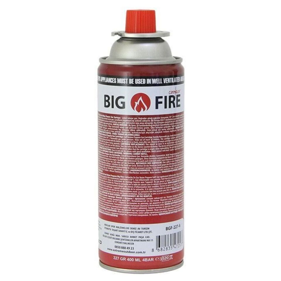 Kamp Ocak Gazı - Valfli Kartuş - Big Fire Power - 227gr - BGF-227