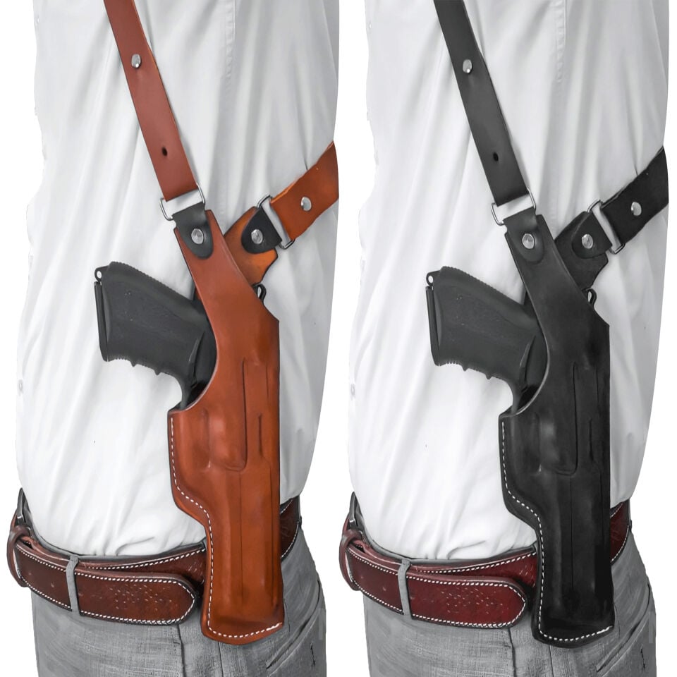 Savage Dik Kapalı Koltuk Altı Tabanca Kılıfı Glock 19 - Kahve