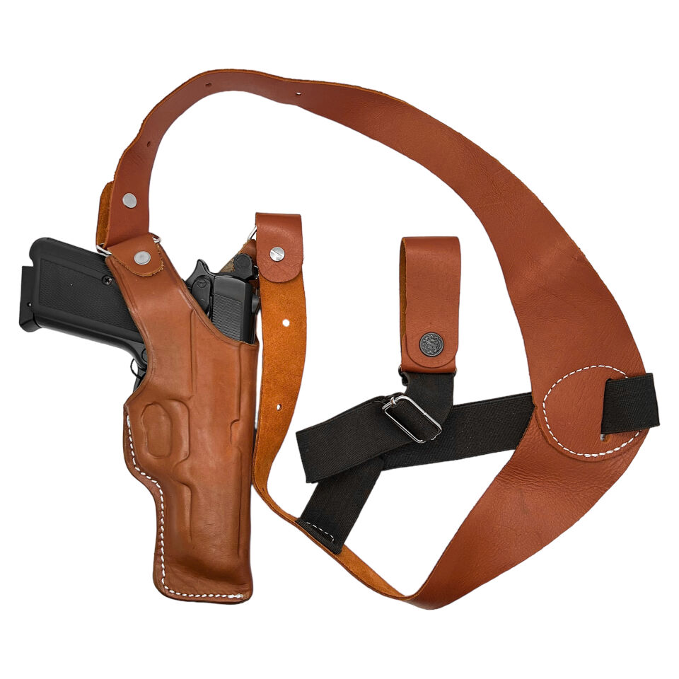 Savage Dik Kapalı Koltuk Altı Tabanca Kılıfı Glock 19 - Kahve