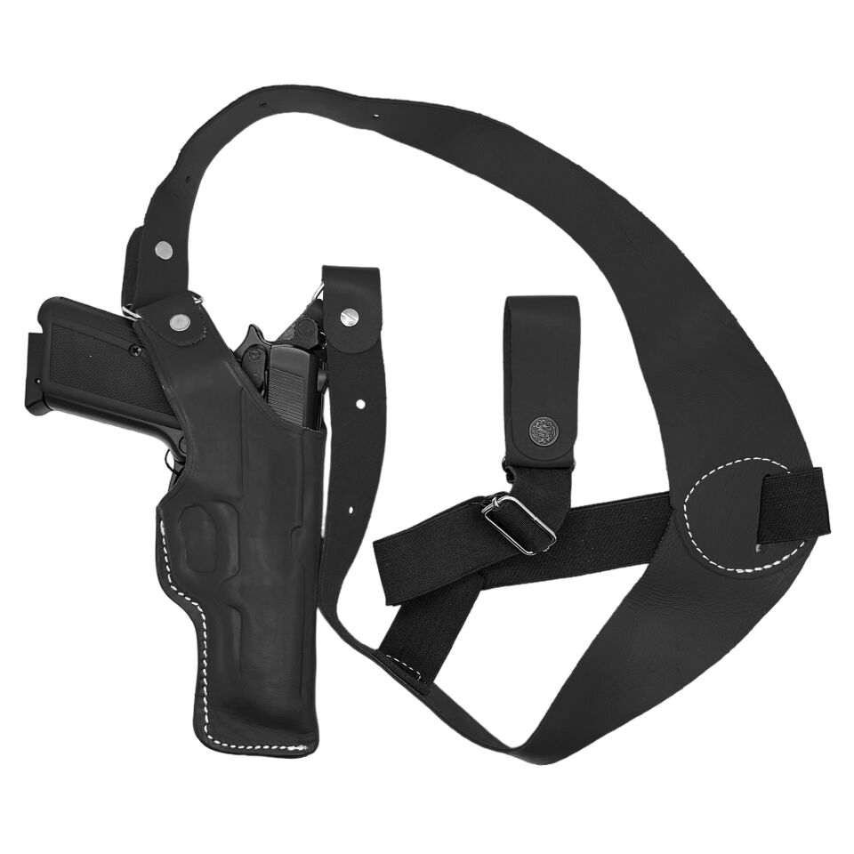 Savage Dik Kapalı Koltuk Altı Tabanca Kılıfı Glock 19 - Kahve