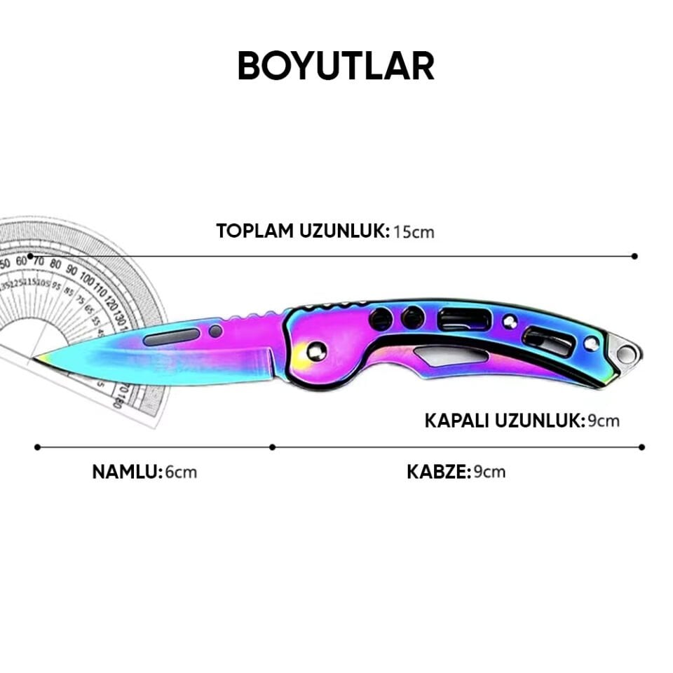 Katlanır Cep Çakısı - Kemer Klipsli - SDR-10X - Hologram