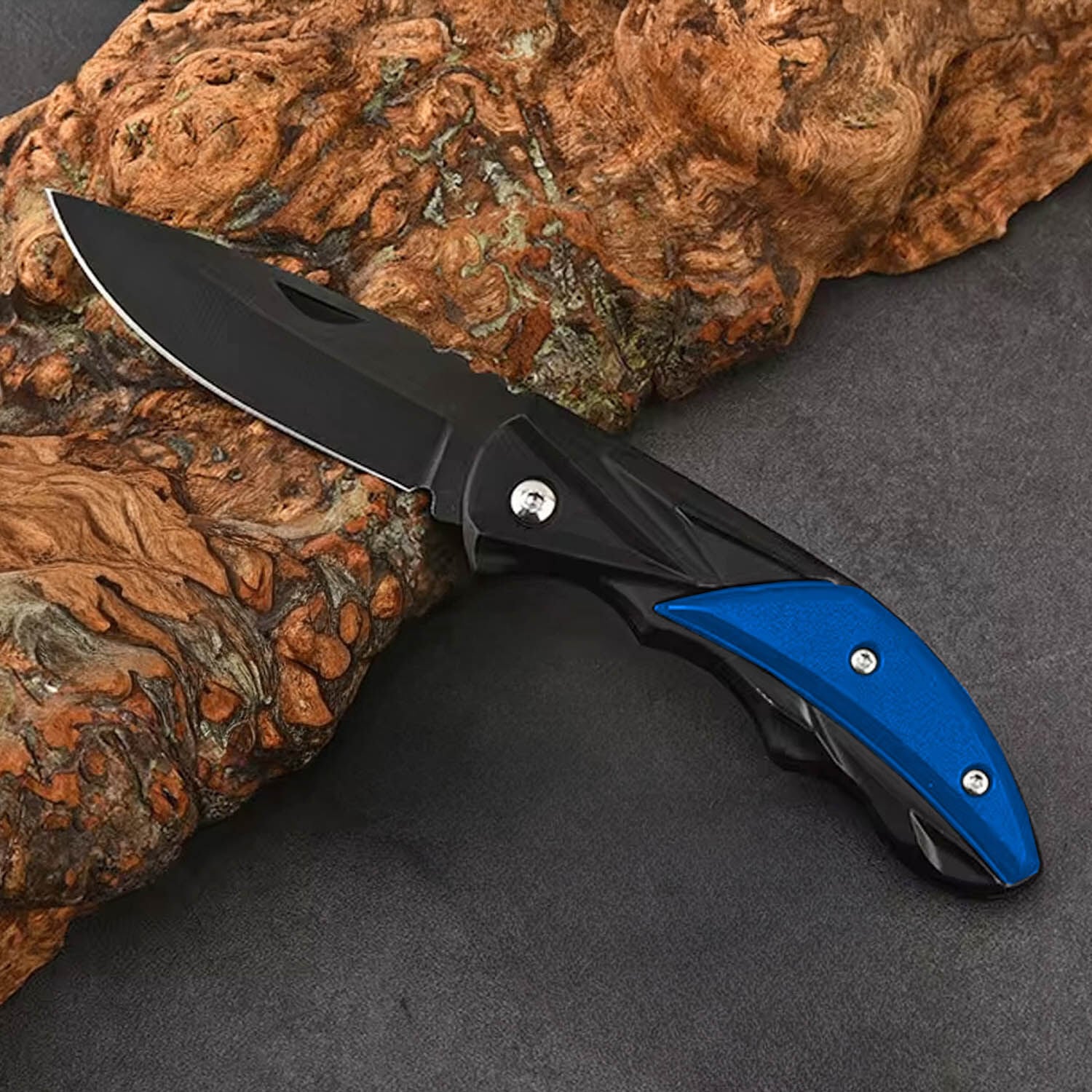 Katlanır Cep Çakısı - Kemer Klipsli - SDR-079 - Mavi