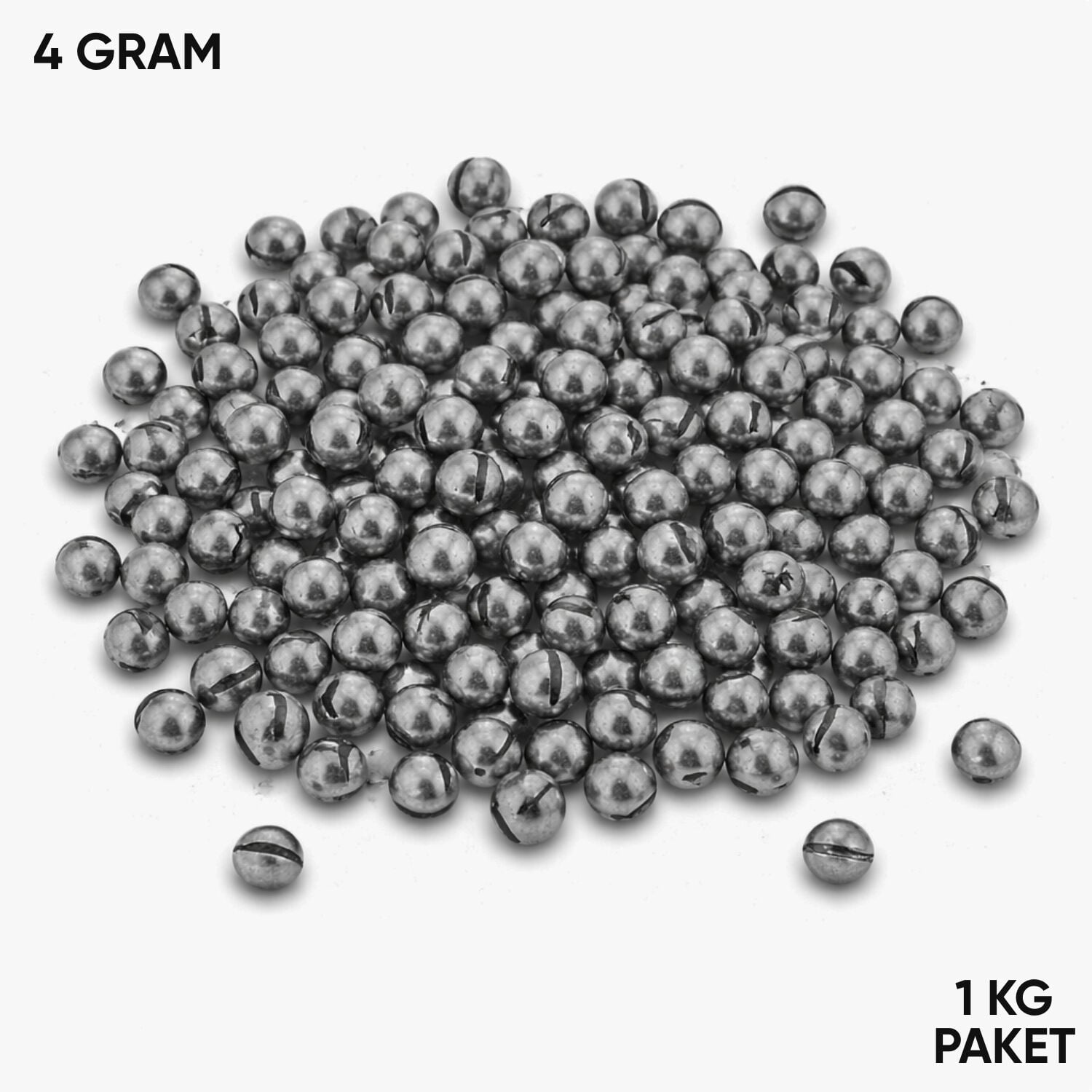 Kıstırma Yarma Kurşun - Kesikli Olta Kurşunu - 4 Gram (1 KG)