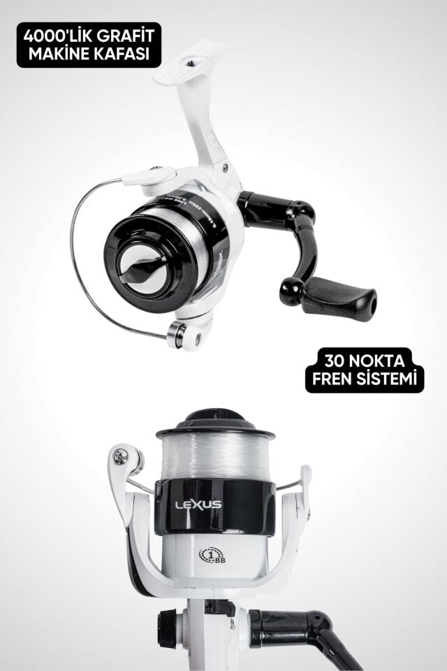 Hobi Kıyı Olta Takımı - 270cm 30-60gr Kamış + 3000'lik Olta Makinesi (LX4+BL300)