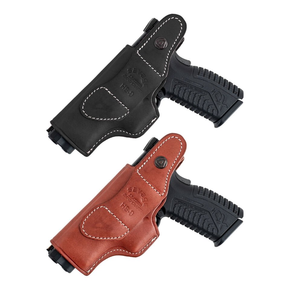 Savage Belt Maşalı Tabanca Kılıfı HS9 - Kahve