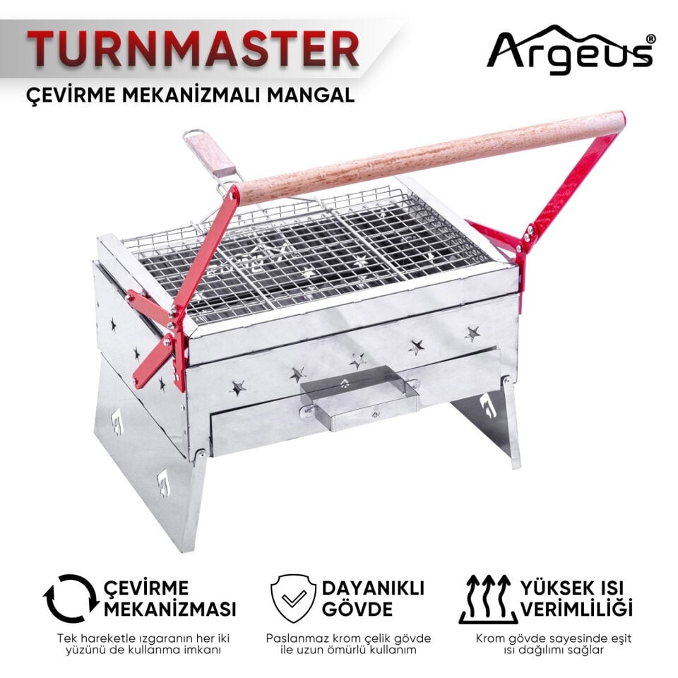 Çevirme Mekanizmalı Krom Mangal - Argeus Turnmaster