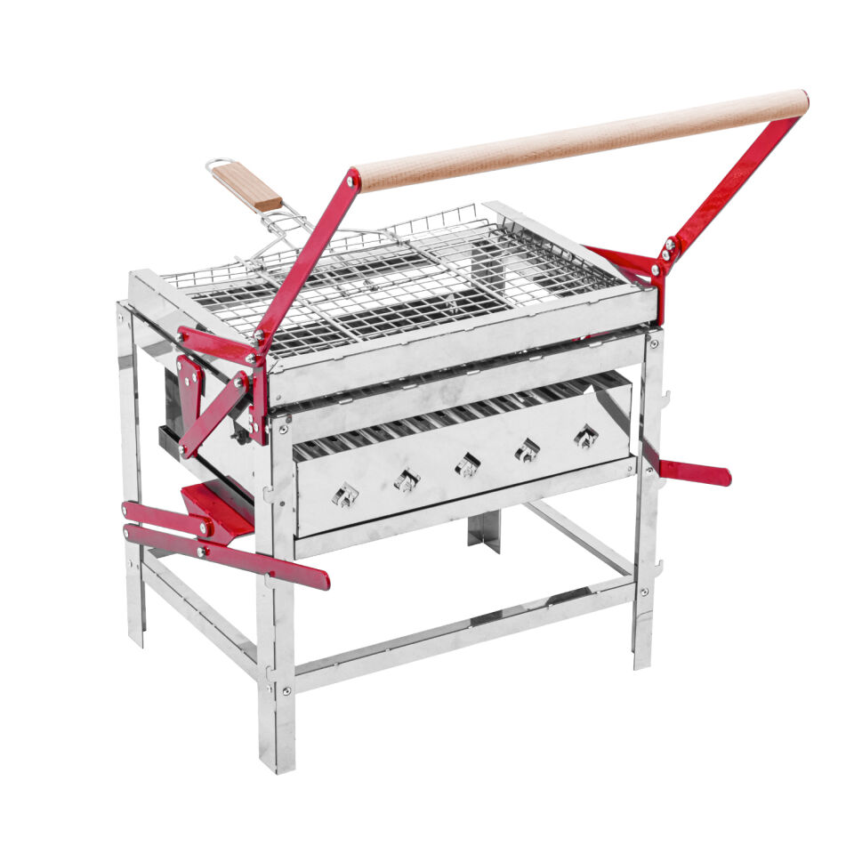 Çevirme Mekanizmalı  Krom Mangal - Yükseklik Ayarlı - Argeus Turnmaster Pro