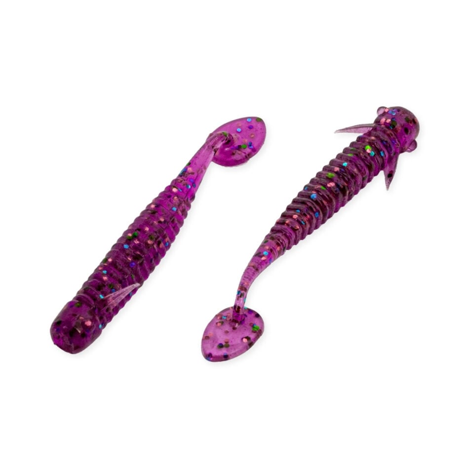 Silikon Kurt Yem - 1g 50mm - Fishack Wormix - 10 Adet - Purple