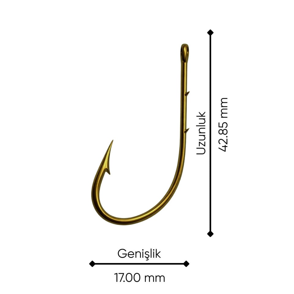 Olta İğnesi - Telescopic Star - Bronz - No: 4/0  (10'lu Paket)