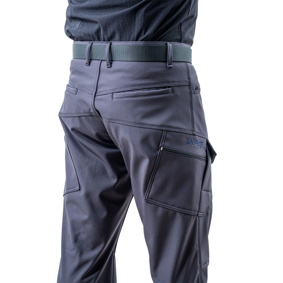İçi Polarlı Softshell Pantolon - Su Rüzgar Geçirmez - Savage - Antrasit