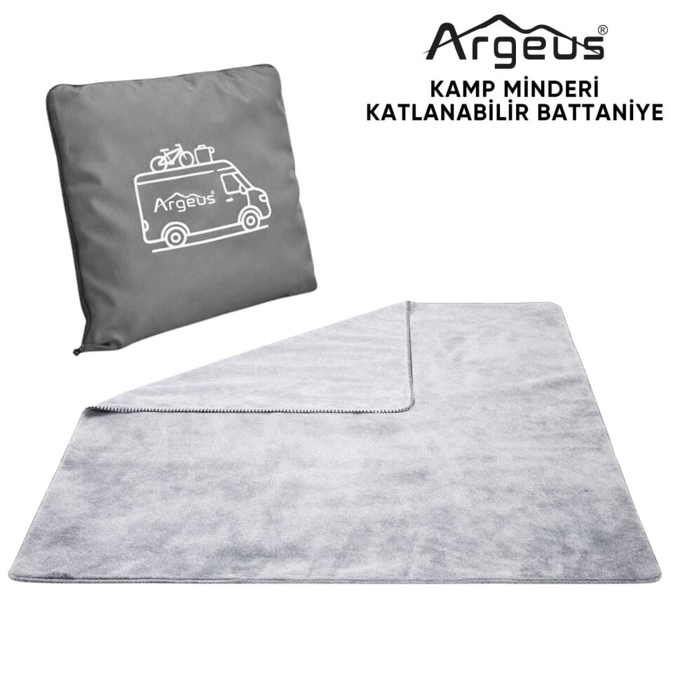 Kamp Minderi & Katlanabilir Polar Kamp Battaniyesi - Argeus - Gri