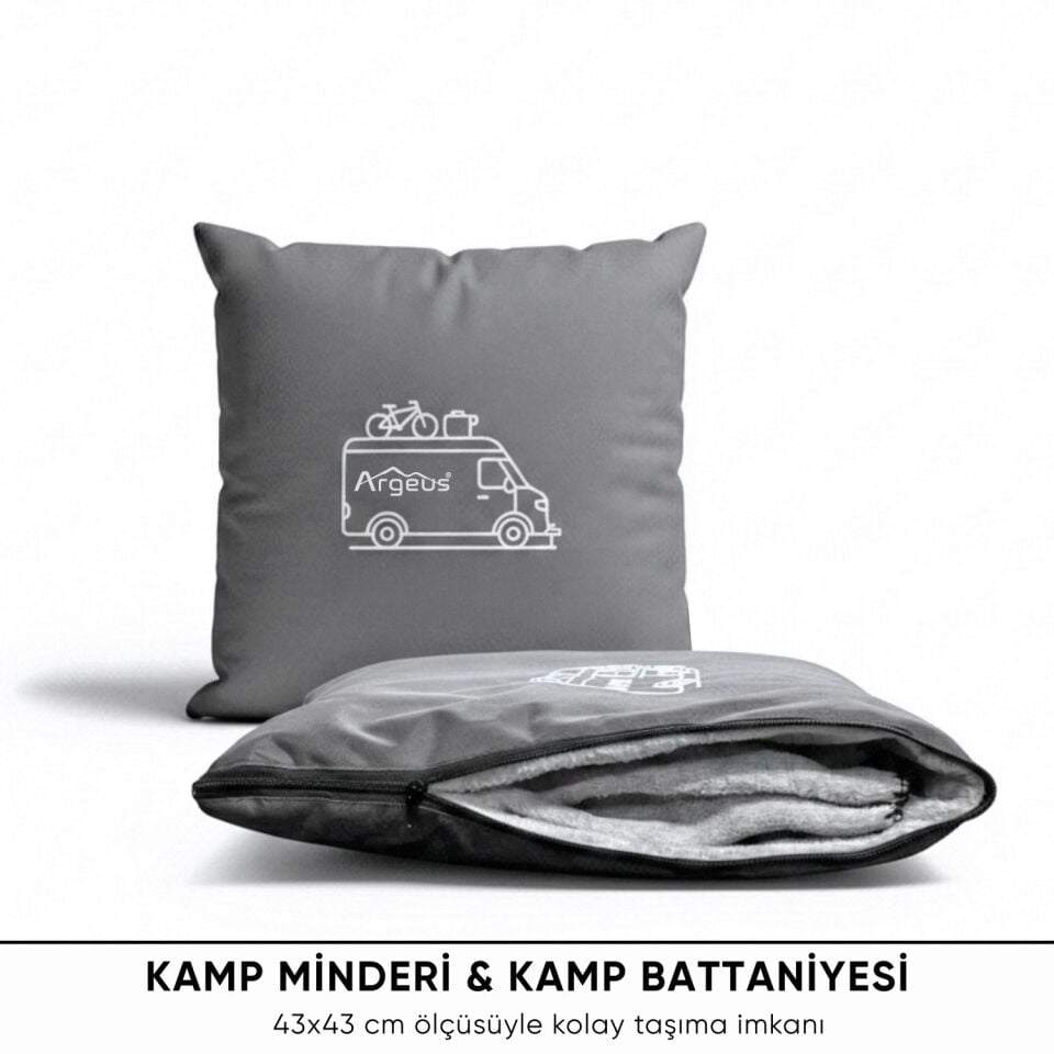 Kamp Minderi & Katlanabilir Polar Kamp Battaniyesi - Argeus - Gri