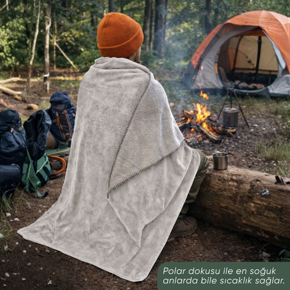 Kamp Minderi & Katlanabilir Polar Kamp Battaniyesi - Argeus - Siyah