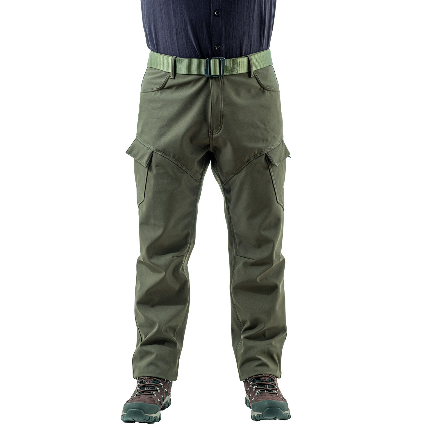 İçi Polarlı Softshell Pantolon - Su Rüzgar Geçirmez - Savage - Haki