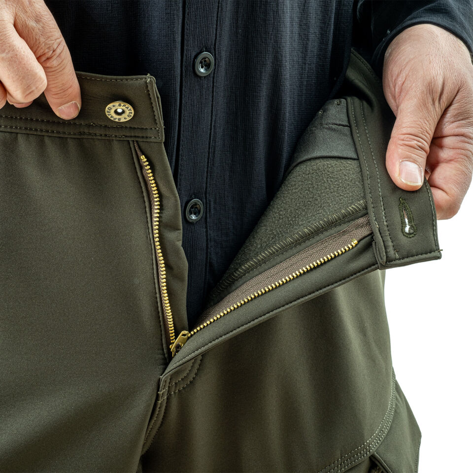 İçi Polarlı Softshell Pantolon - Su Rüzgar Geçirmez - Savage - Haki