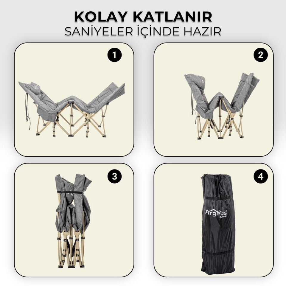 Katlanır Kamp Yatağı - Kampet - Haven - Taşıma Çantalı (185x70cm)