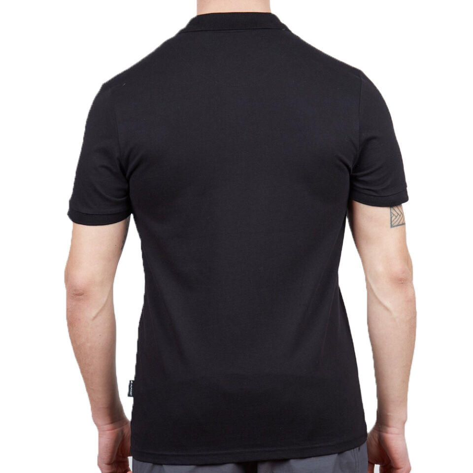 Erkek Polo Yaka Tişört - Pamuklu Spor Tişört - Stratus - Siyah (600303)