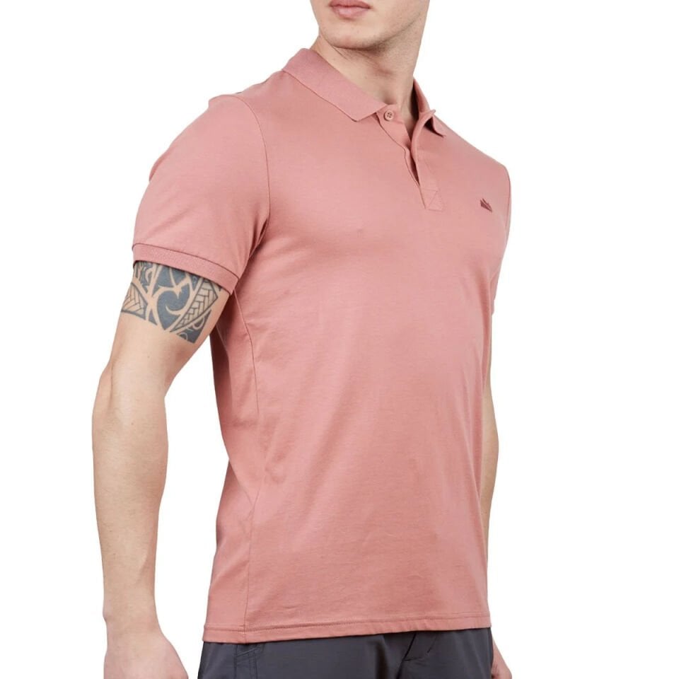 Erkek Polo Yaka Tişört - Pamuklu Spor Tişört - Stratus - Gül Kurusu (600303)