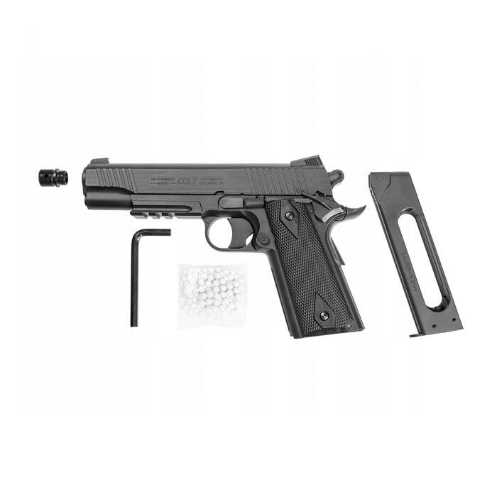 Cybergun Colt 1911 Rail Gun Airsoft 6 mm Siyah Havalı Tabanca
