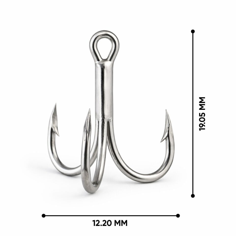 Üçlü İğne - Nikel Üçlü Kanca - Fishack 3210 - 10 Adet - No: 6