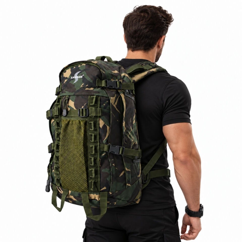 Su Geçirmez Outdoor Sırt Çantası - Dağcı Çantası - Savage Ventura 50LT- Kamuflaj
