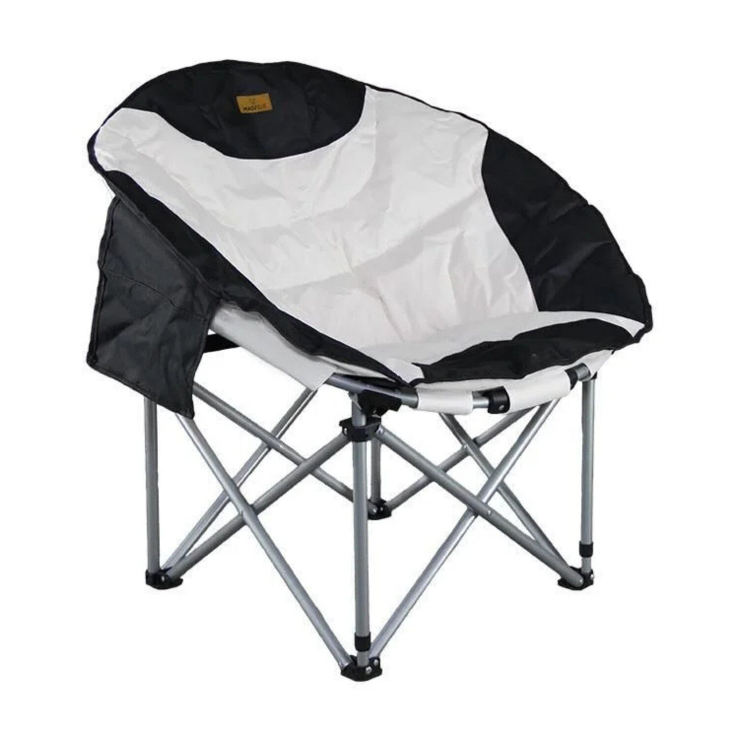 Katlanır Kamp Piknik Sandalyesi - Madfox Moonchair Deluxe - Siyah/Gri - 547212