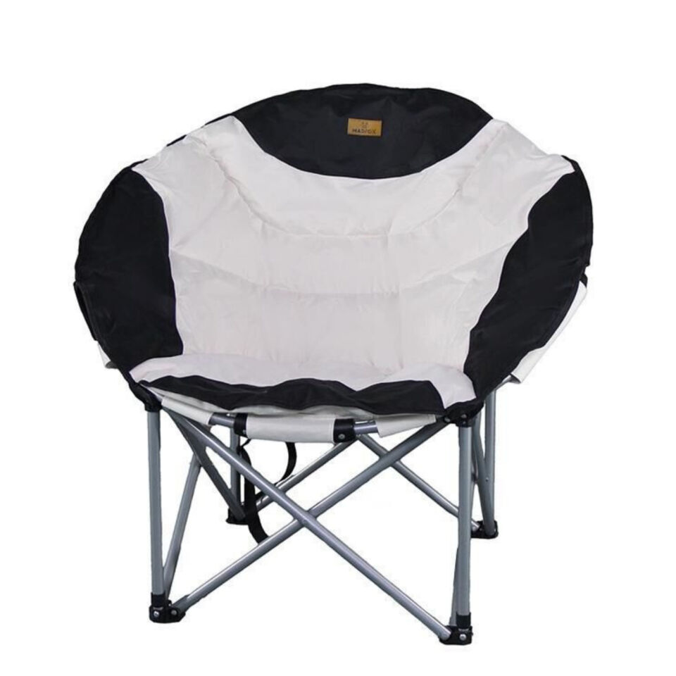 Katlanır Kamp Piknik Sandalyesi - Madfox Moonchair Deluxe - Siyah/Gri - 547212