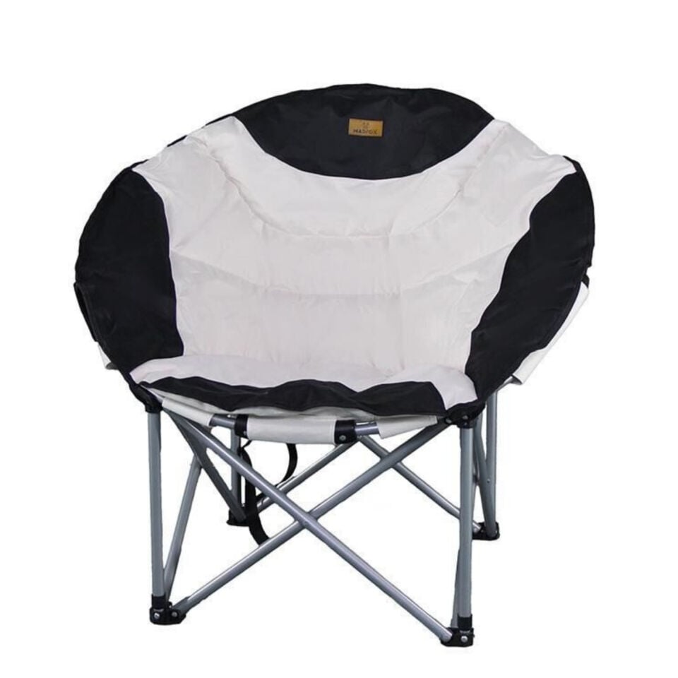 Katlanır Kamp Piknik Sandalyesi - Madfox Moonchair Deluxe - Siyah/Gri - 547212