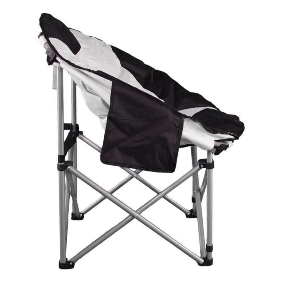 Katlanır Kamp Piknik Sandalyesi - Madfox Moonchair Deluxe - Siyah/Gri - 547212