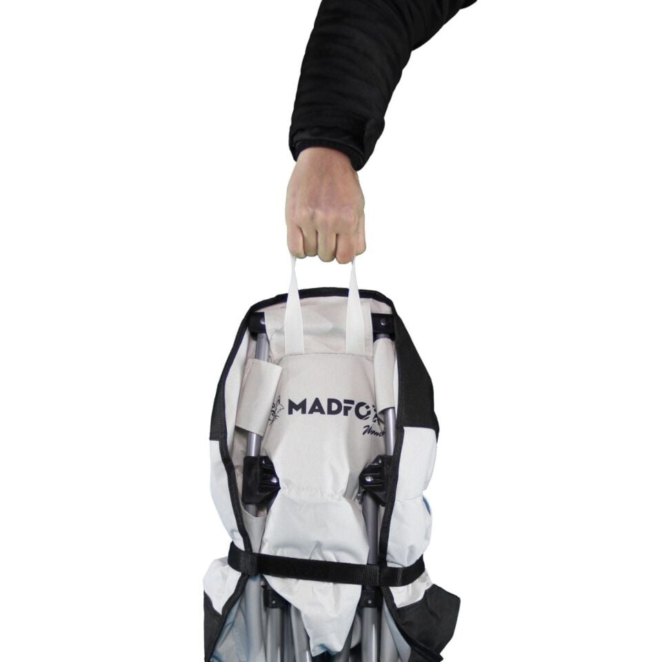 Katlanır Kamp Piknik Sandalyesi - Madfox Moonchair Deluxe - Siyah/Gri - 547212