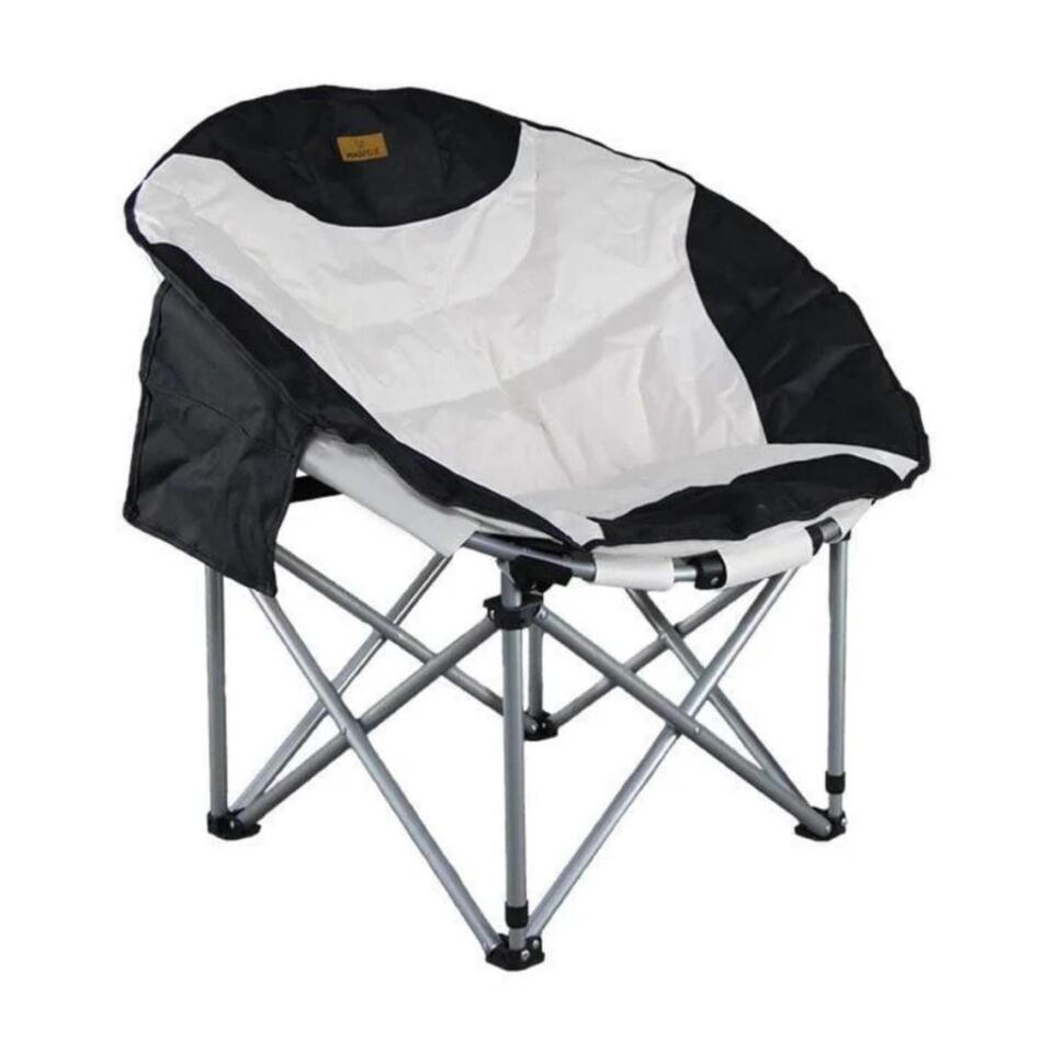 Katlanır Kamp Piknik Sandalyesi - Madfox Moonchair Deluxe - Siyah/Gri - 547212