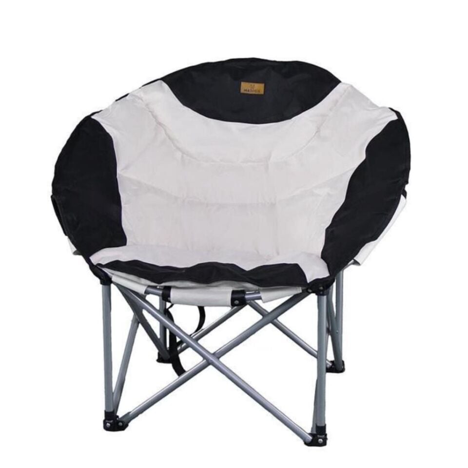 Katlanır Kamp Piknik Sandalyesi - Madfox Moonchair Deluxe - Siyah/Gri - 547212