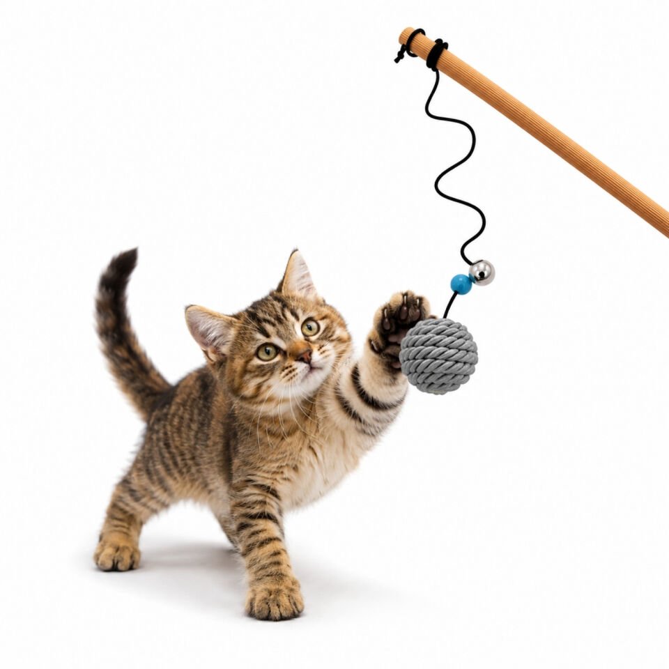 Kedi Oltası - Dawcat - İp Yumağı - Gri