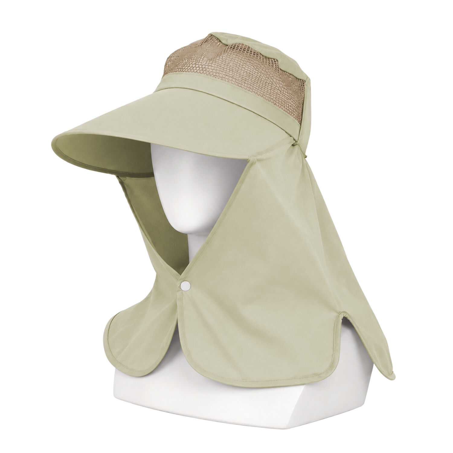 Ense Korumalı Outdoor Şapka - Fileli - Bej - Savex
