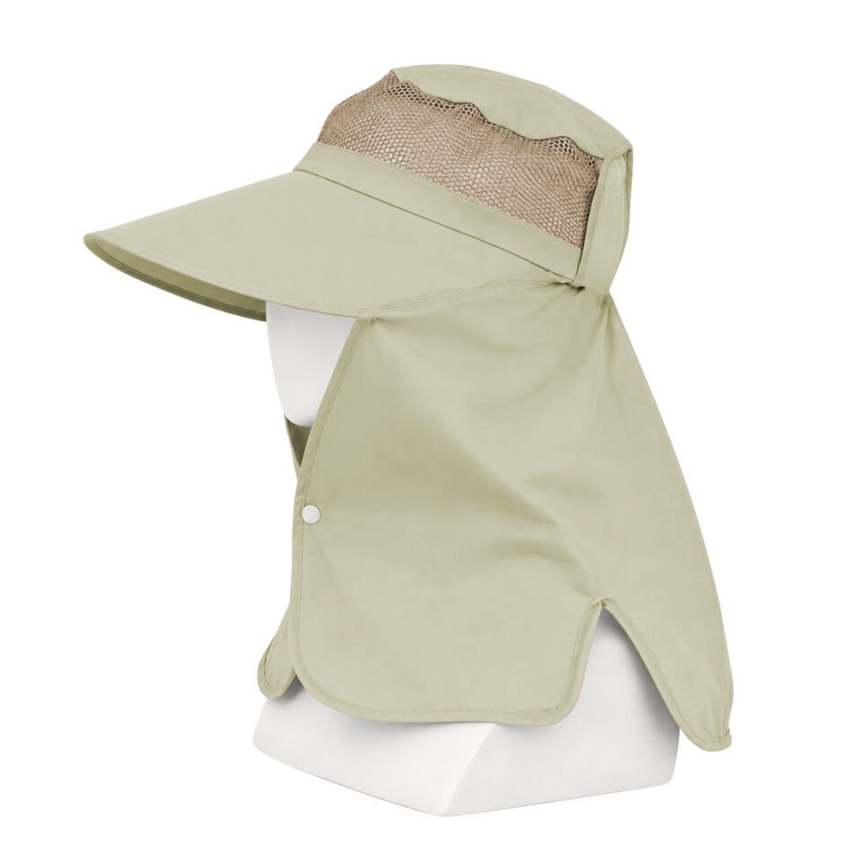 Ense Korumalı Outdoor Şapka - Fileli - Bej - Savex