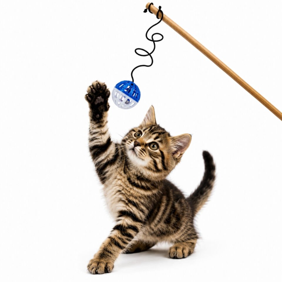 Kedi Oltası - Dawcat - Plastik Toplu - Beyaz/Mavi