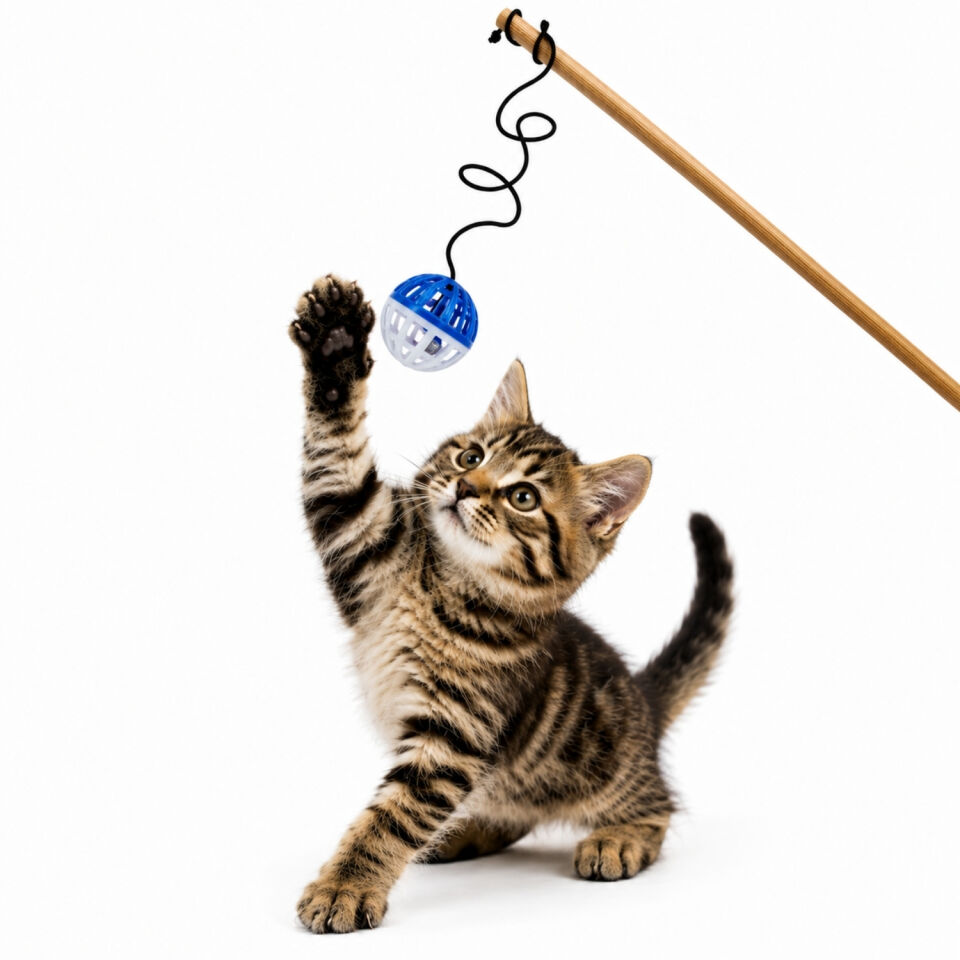 Kedi Oltası - Dawcat - Plastik Toplu - Beyaz/Mavi