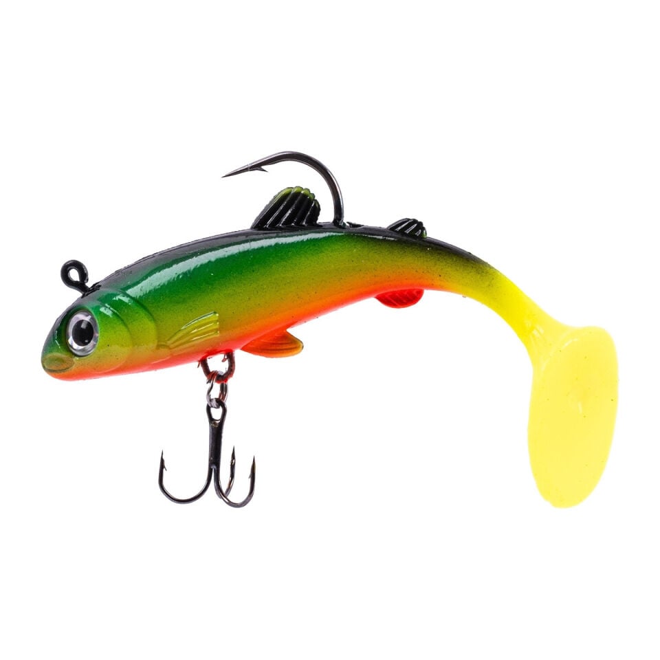 Silikon Balık - 15g 100mm - Üçlü İğneli - Fishack - UV Boyalı - Liechen