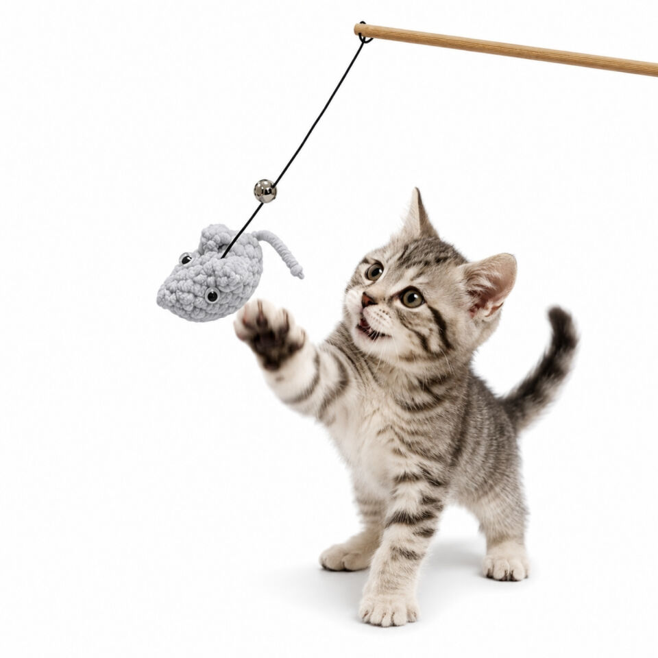 Kedi Oltası - Dawcat - Fare Figürlü - Gri