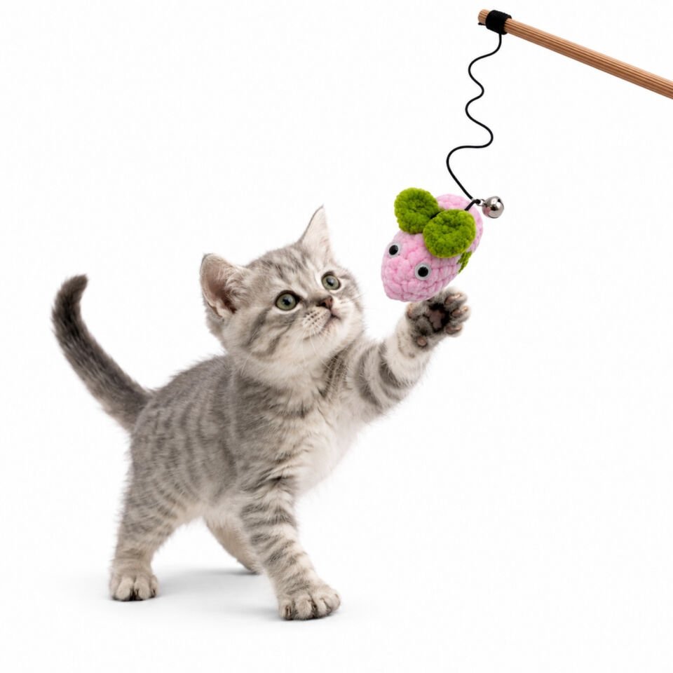 Kedi Oltası - Dawcat - Arı Figürlü - Pembe/Yeşil
