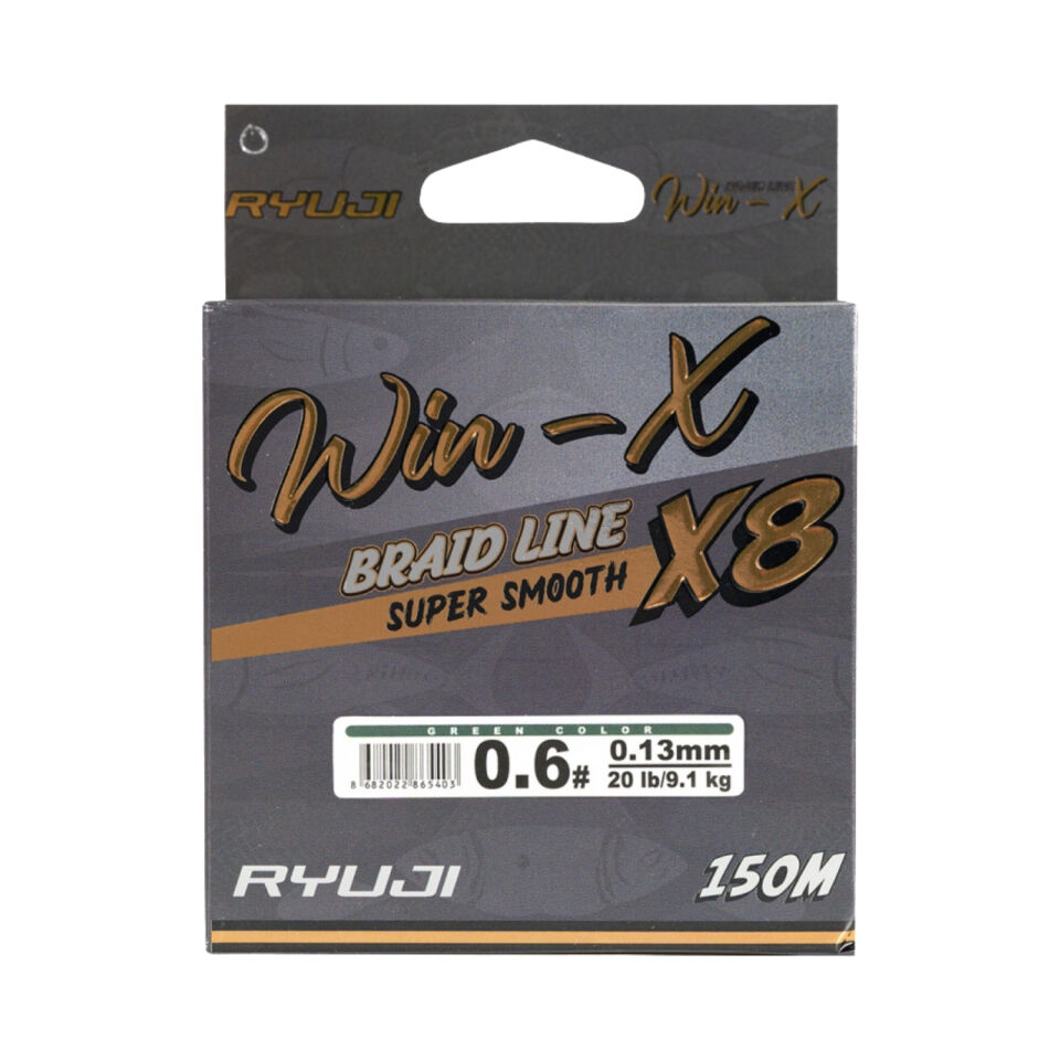 İp Örgü Misina - 8 Kat - Ryuji Winx X8 - 150mt - Yeşil - 0.13mm
