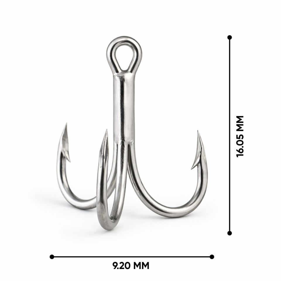 Üçlü İğne - Nikel Üçlü Kanca - Fishack 3210 - 10 Adet - No: 9