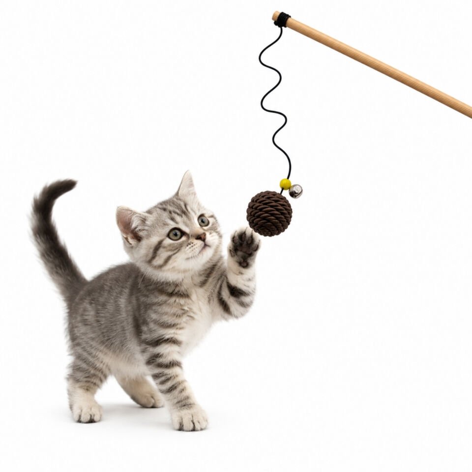 Kedi Oltası - Dawcat - İp Yumağı - Kahve