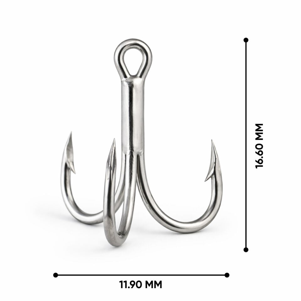 Üçlü İğne - Nikel Üçlü Kanca - Fishack 3210 - 10 Adet - No: 7