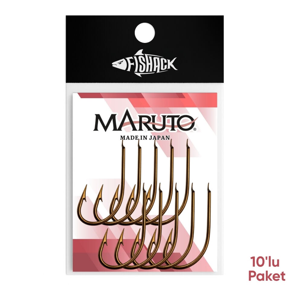 Olta İğnesi - Maruto - 5412 - Bronz - No: 6/0  (10'lu Paket)