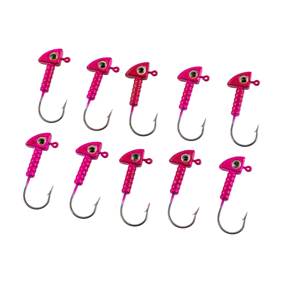 Jighead - Zoka - Kurşunlu Olta İğnesi - (XH-A 06) - Pembe - 7 Gr - 10 Adet