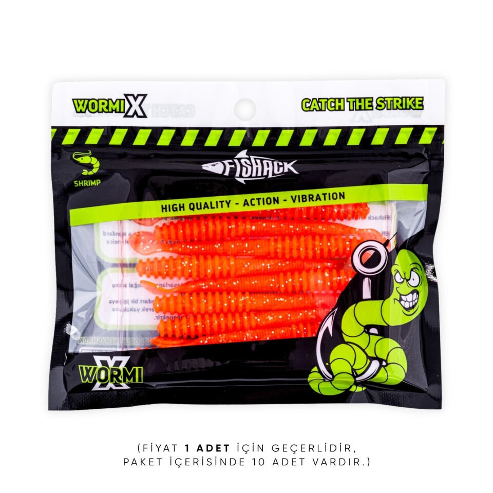 Silikon Kurt Yem - 2,2g 87mm - Fishack Wormix - Flare